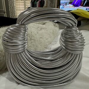 Silver handbag - small